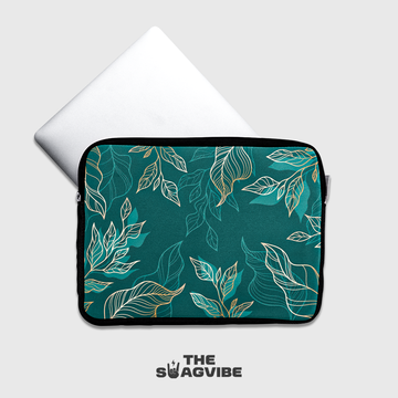 Green Gold Leaf - Laptop Sleeve
