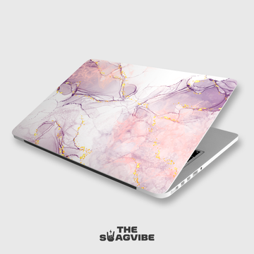 White & Purple Marble - Laptop Skin