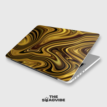Yellow-Black Liquid - Laptop Skin