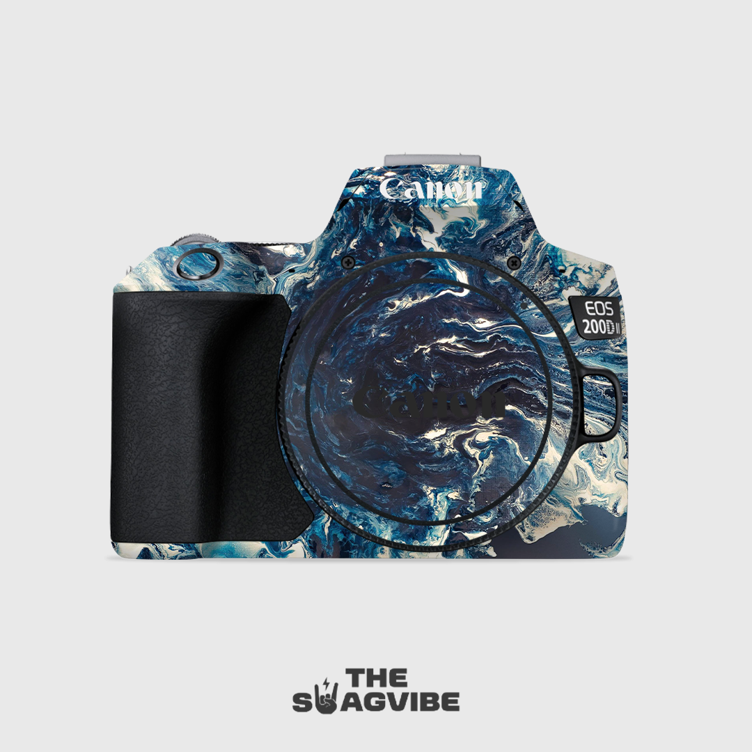 Blue Wavy Marble - Camera Skin