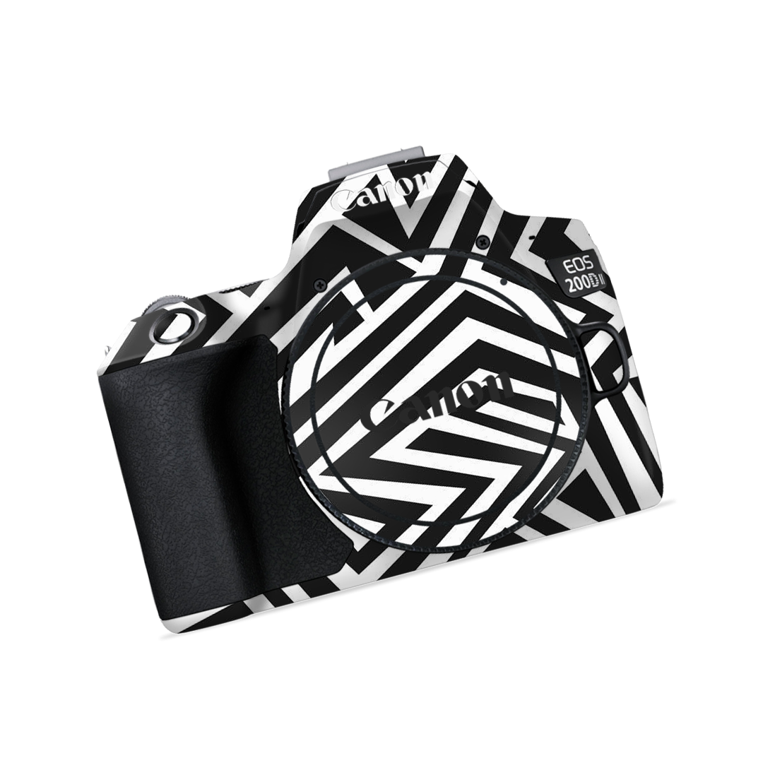 White Black Zig-Zag Line - Camera Skin
