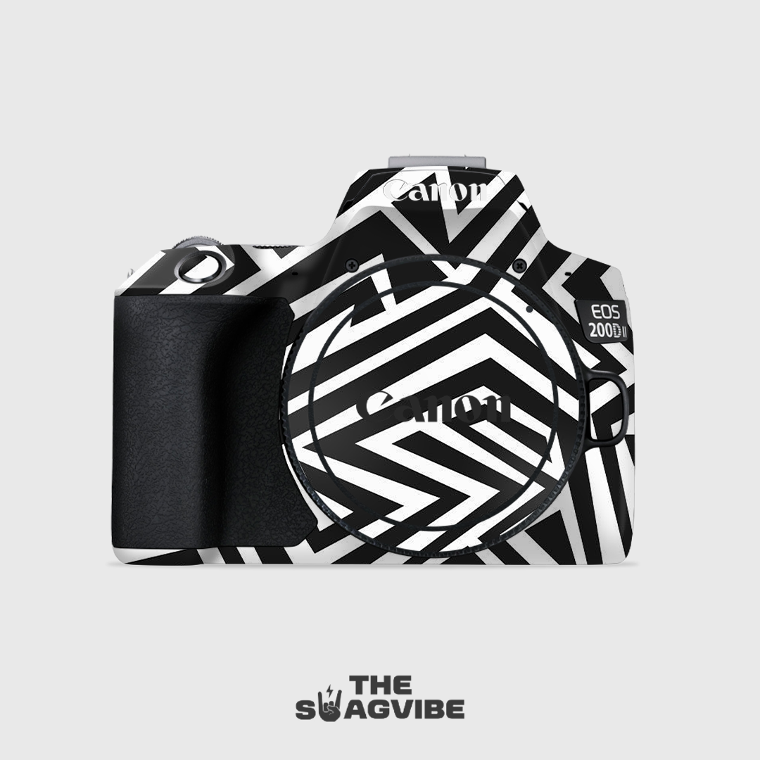 White Black Zig-Zag Line - Camera Skin