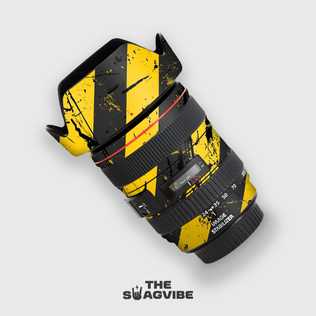Yellow Black Line - Lens Skin