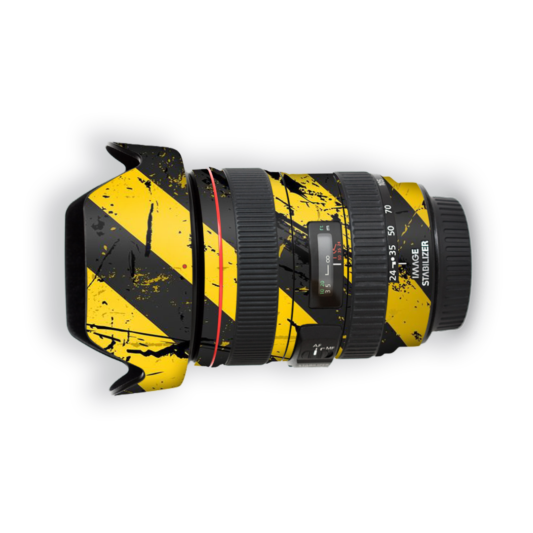 Yellow Black Line - Lens Skin