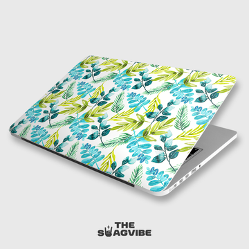 Blue & Green Leaf - Laptop Skin