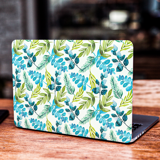 Blue & Green Leaf - Laptop Skin