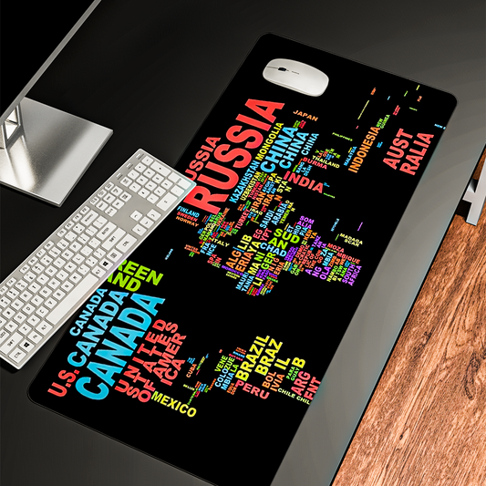 Colour World Map - Desk Mat