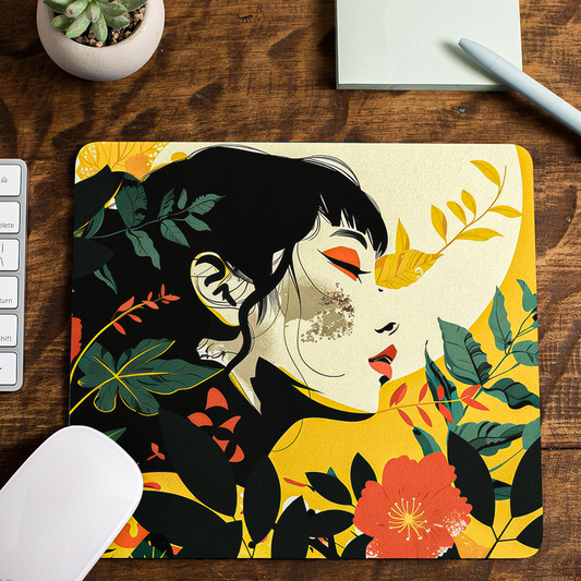 Floral Girl - Mouse Pad