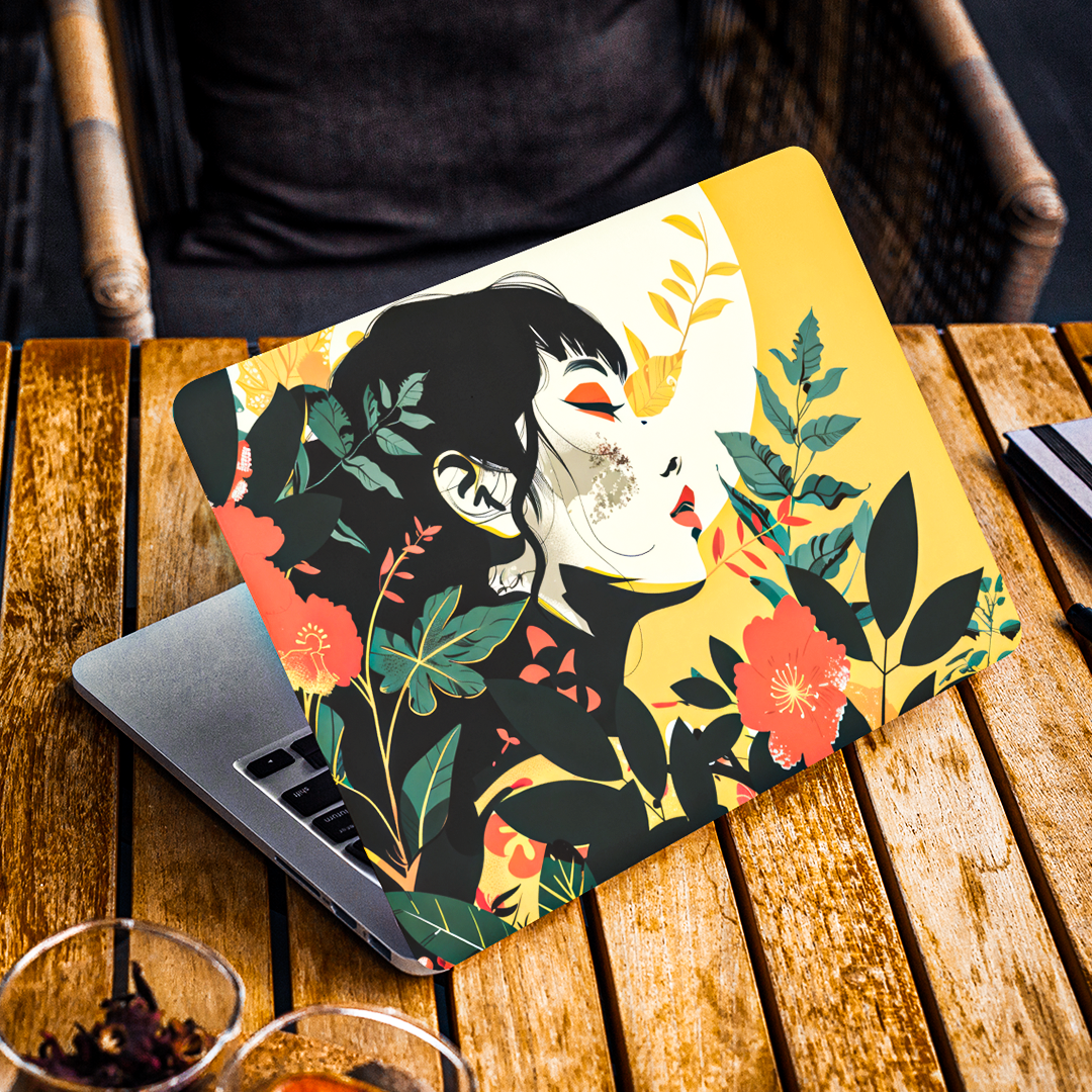 Floral Girl - Laptop Skin
