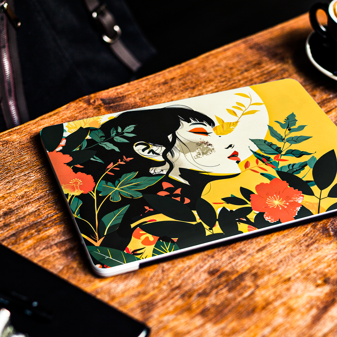 Floral Girl - Laptop Skin