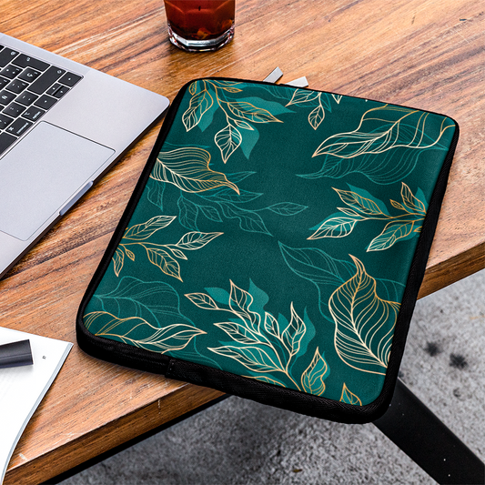 Green Gold Leaf - Laptop Sleeve