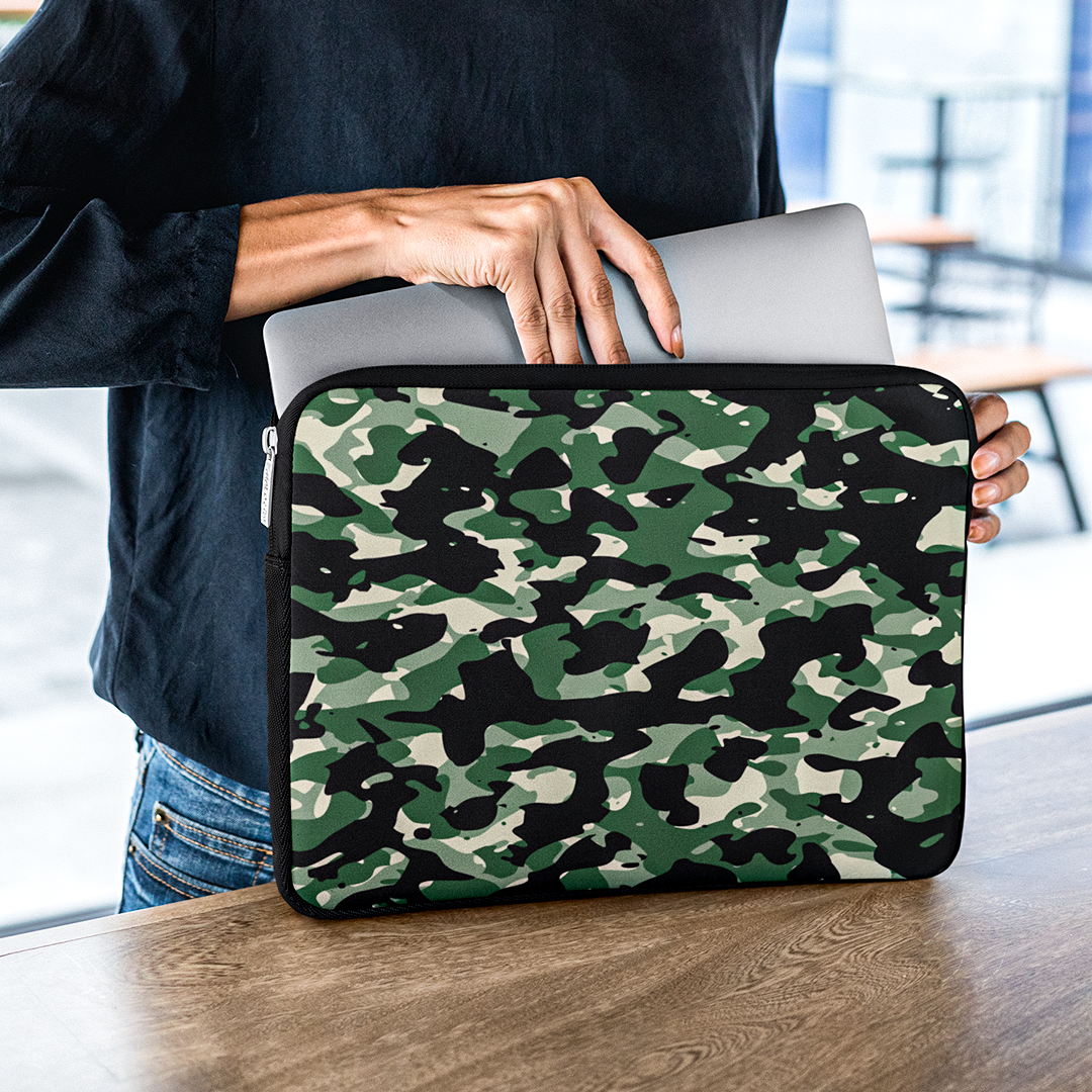 Green Military Camo - Laptop Sleeve