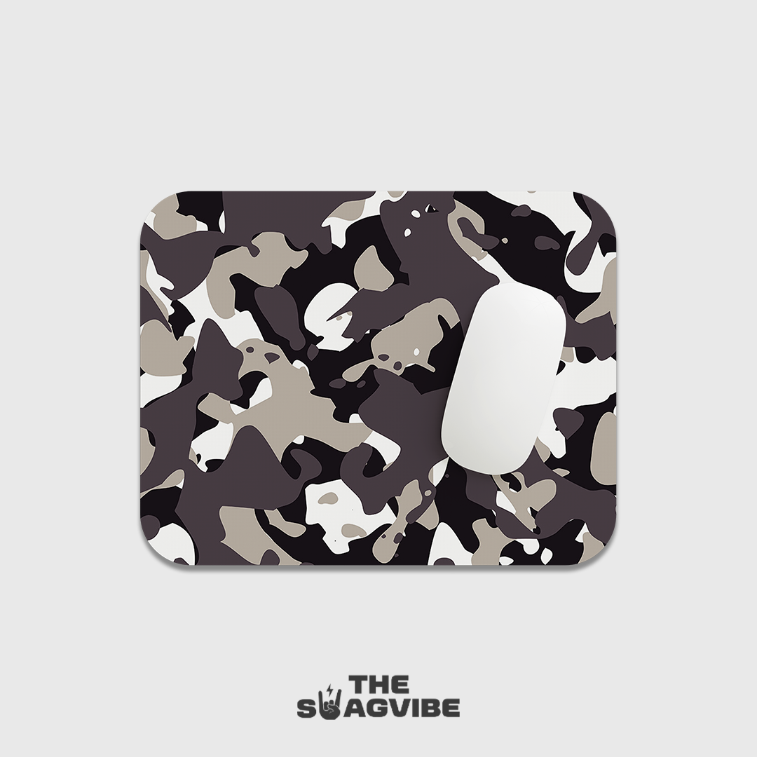 Grey Military Camo - Mouse Pad