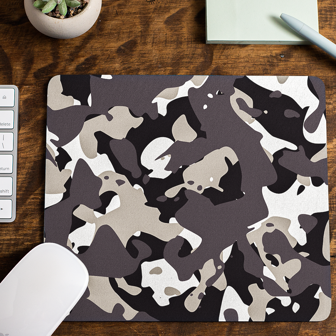 Grey Military Camo - Mouse Pad