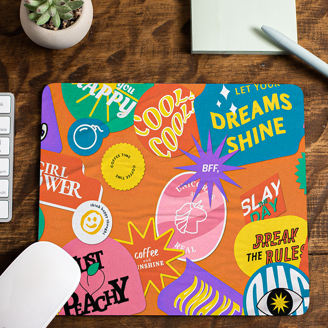 Retro Sticker - Mouse Pad