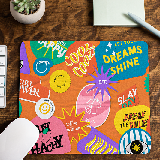 Retro Sticker - Mouse Pad