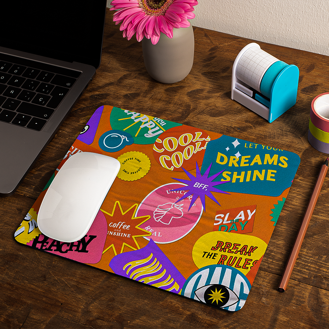Retro Sticker - Mouse Pad