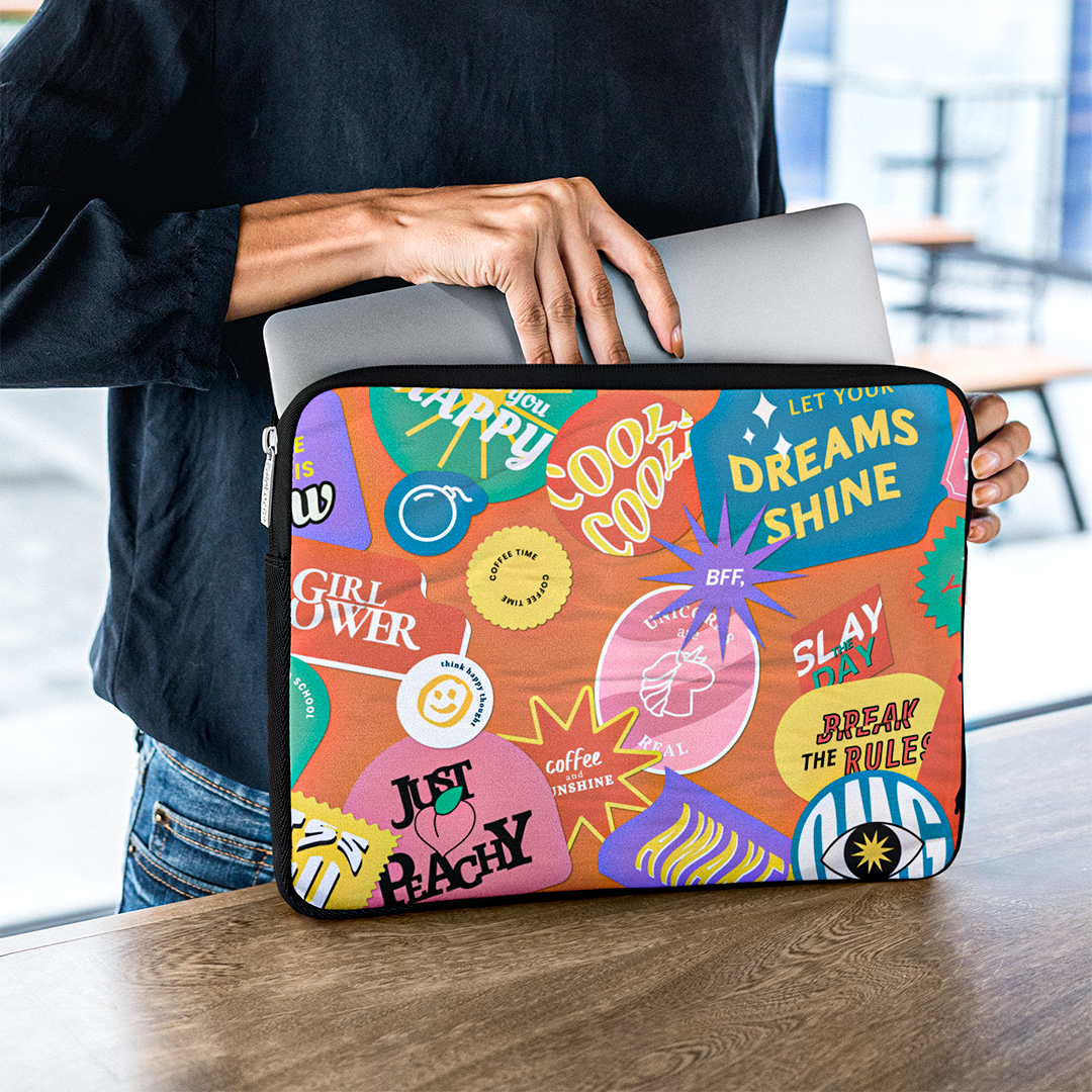 Retro Sticker - Laptop Sleeve
