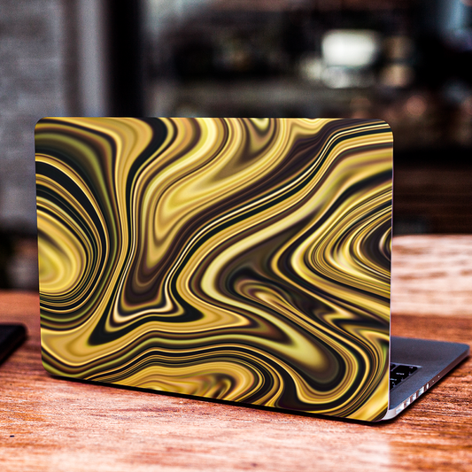 Yellow-Black Liquid - Laptop Skin