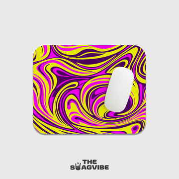 Yellow Purple Color Psychedelic - Mouse Pad
